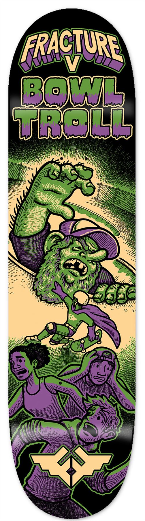 Fracture x Jon Horner Bowl Troll x Venom Skateboards Custom Complete Skateboard - 8.25 - Skatewarehouse.co.uk