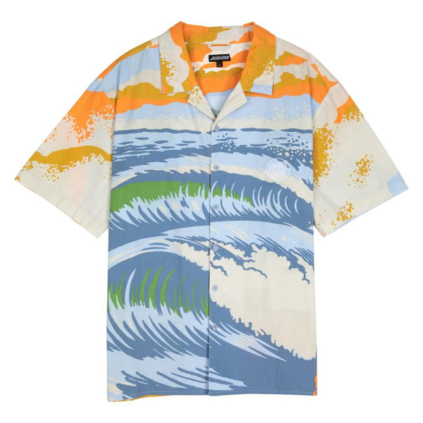Santa Cruz S/S Shirt Water View - Light Grey - Skatewarehouse.co.uk