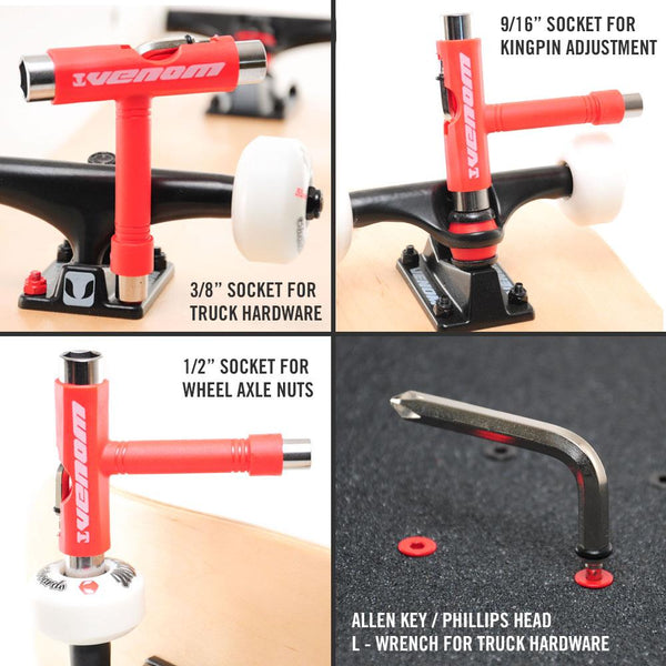 Venom Skateboards T Tool - Red - Skatewarehouse.co.uk
