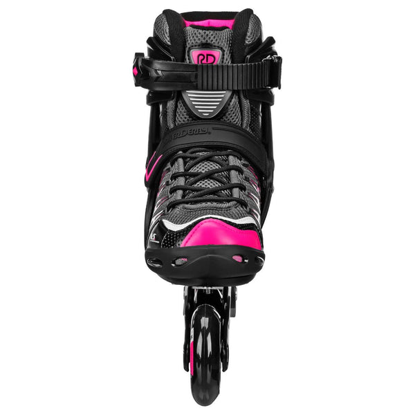 Aerio V2 Q-60 Semi Soft Black/Pink Inline Skates - Skatewarehouse.co.uk