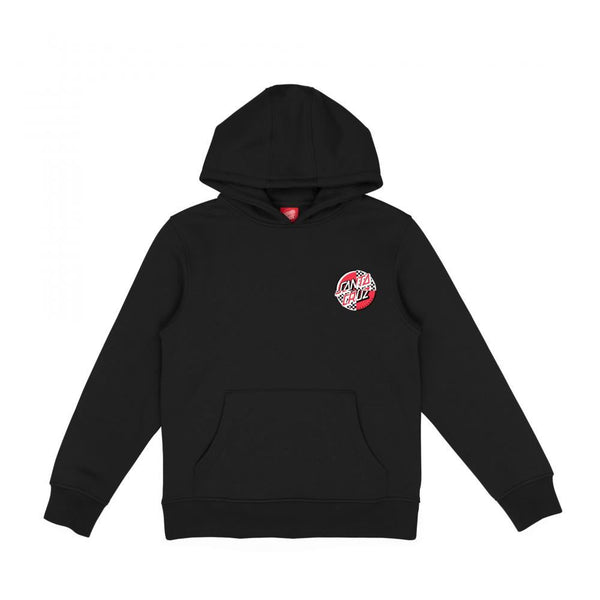 Santa Cruz Youth Hood Youth Intro Dot Hood - Black - Skatewarehouse.co.uk