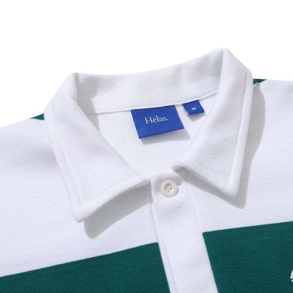 Helas Yard LS Polo (White / Green) - S
