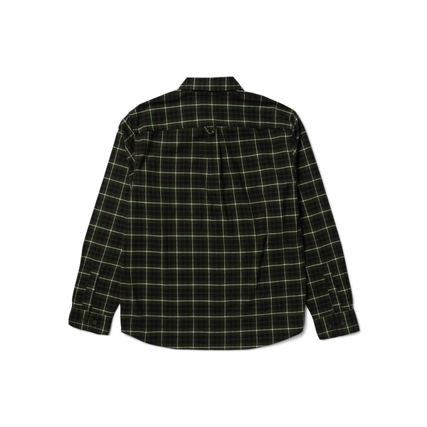 HUF Modal L / S Plaid Shirt (Olive) T-Shirt - S