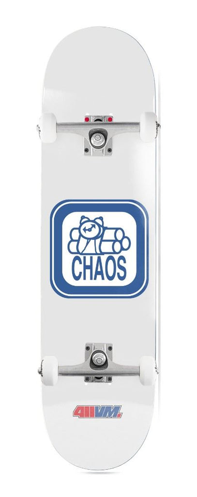 411 Chaos EX7 White x Venom Custom Complete Skateboard - 8.5"