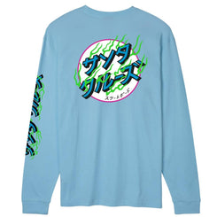 Santa Cruz Longsleeve T-Shirt Inferno Dots L/S T-Shirt - Light Blue - Skatewarehouse.co.uk