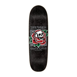 Santa Cruz Shaped Dressen Skull Rose Pro Skateboard Deck - 9.25"