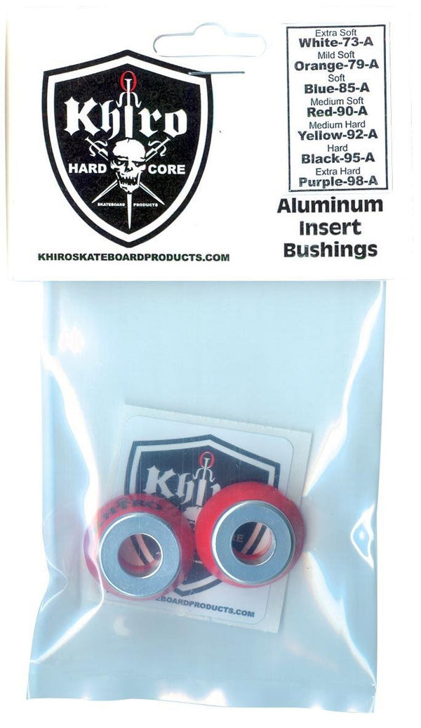 Khiro Insert Bushing Alu Set - Red 90A