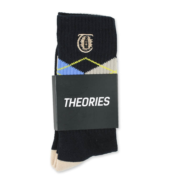 Theories Argyle Sock Black & Lavender