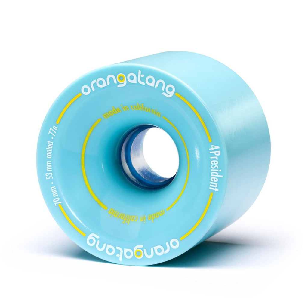Orangatang "4President" Blue 70Mm 77A (Set 4) - Skatewarehouse.co.uk