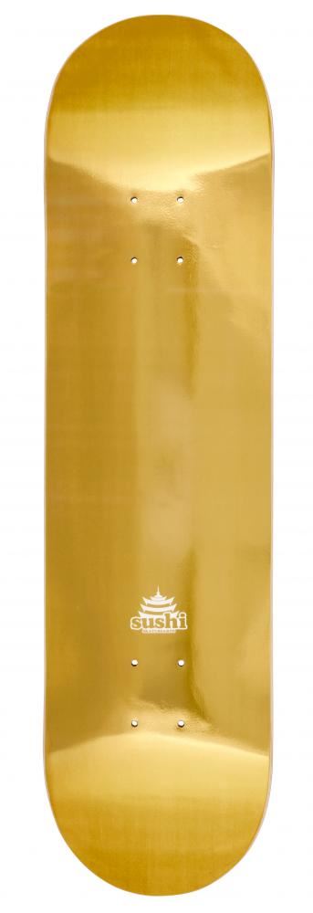 Sushi s Pagoda Foil Gold Skateboard Deck - 8.125