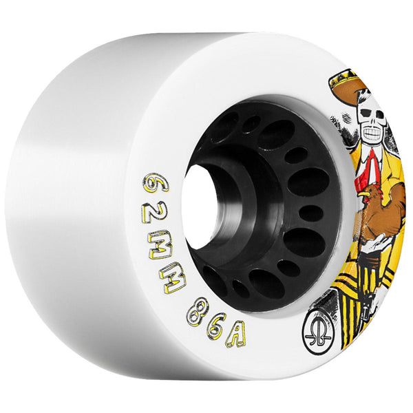 Rollerbones - Dotd Speed White (4) - / 86a Skateboard Wheels - 62mm