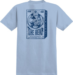 The Heap Tee (Powder Blue W / Dk Blue Prints)