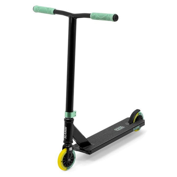 Slamm Classic Mini Pro Stunt Scooter - One Size Black / Green Bundle