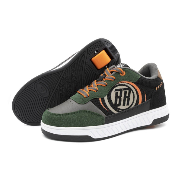 Breezy Rollers Shoes With Wheels Hero 2 - Black / Green - Skatewarehouse.co.uk