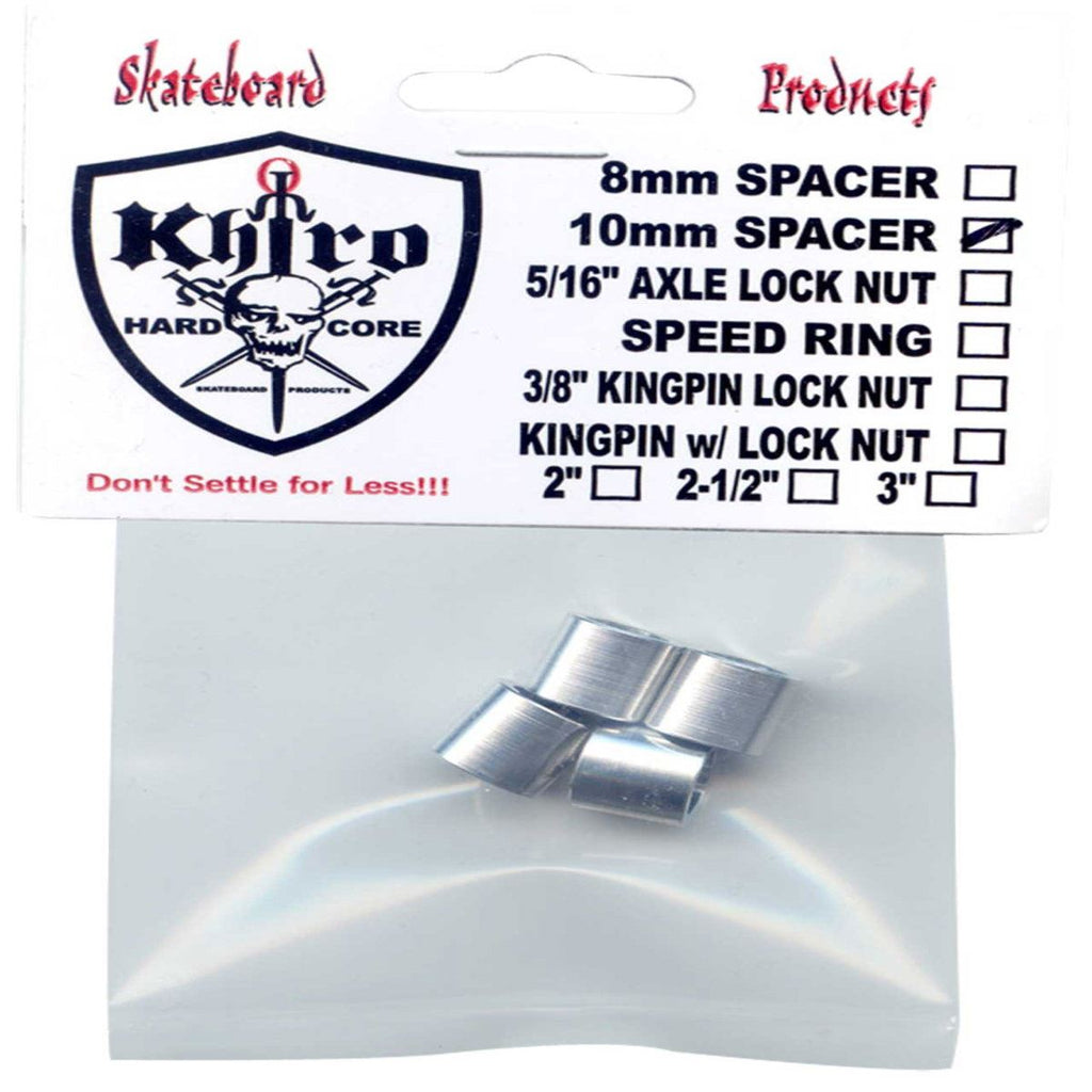 Khiro Alu Spacers - 8 x 10mm (Set of 4) Skateboard Bearings