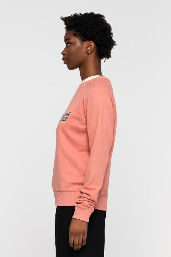 Santa Cruz Womens Crew Japanese Optical Dot Crew - Pink Amethyst - Skatewarehouse.co.uk