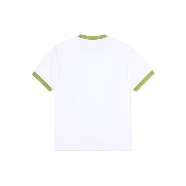 Polar Skate Co Ringer Tee (White / Peridot) - S
