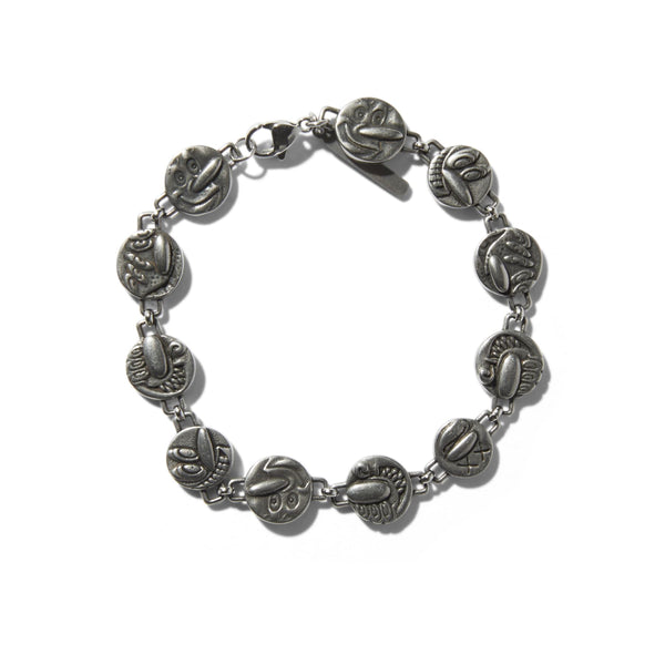 HUF x Kenny Scharf | Round Guys Charm Bracelet (Silver) Accessories - S/M