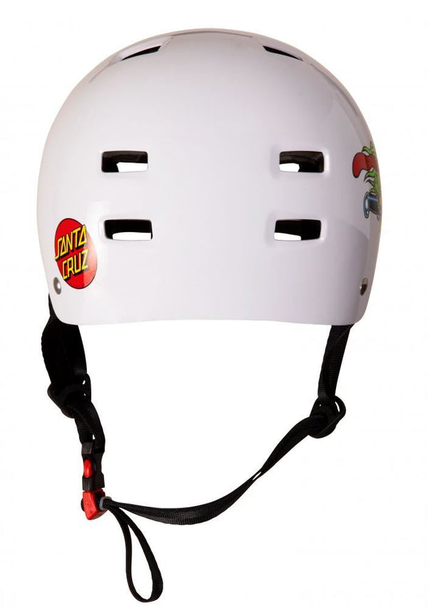 Bullet x Santa Cruz Helmet Slasher Youth - Gloss White - Skatewarehouse.co.uk