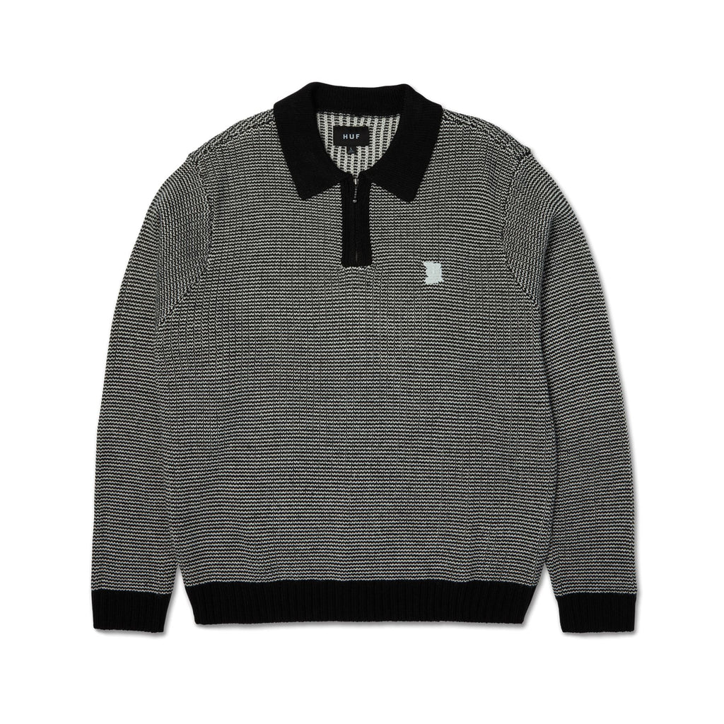 HUF Megablast Two Tone Waffle Sweater (Black / White)