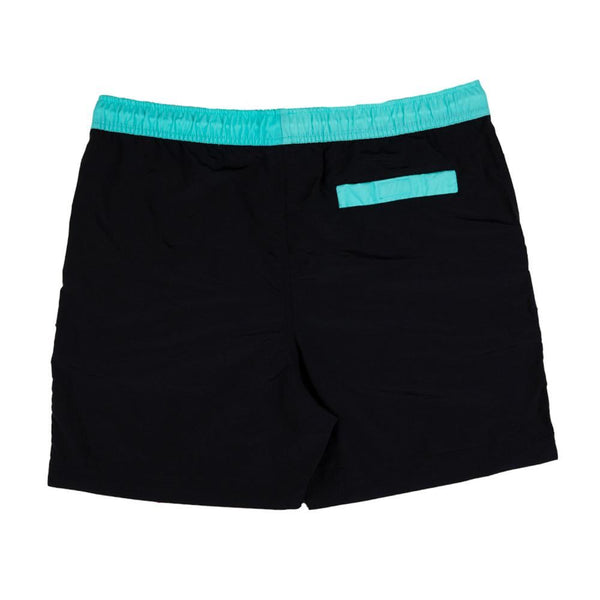 Santa Cruz Swim Shorts SB Logo Chrome Swim Short - Black - Skatewarehouse.co.uk
