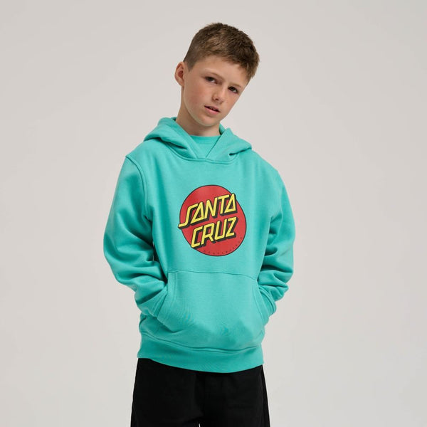 Santa Cruz Youth Hood Youth Classic Dot Hood - Pool Blue - Skatewarehouse.co.uk