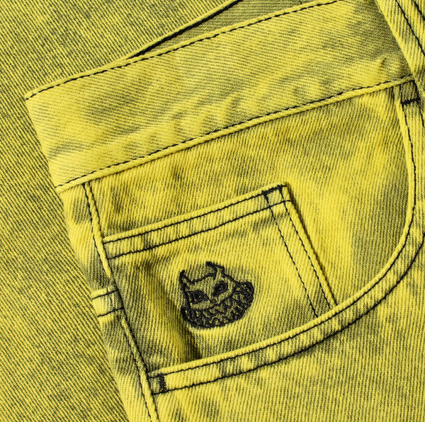 Polar Skate Co Big Boy Shorts | Angel Child (Lemon Black) - M