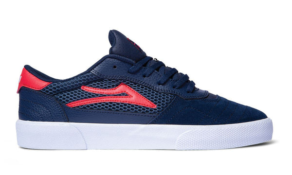Lakai Cambridge Skate Shoes - Navy / Red - Skatewarehouse.co.uk