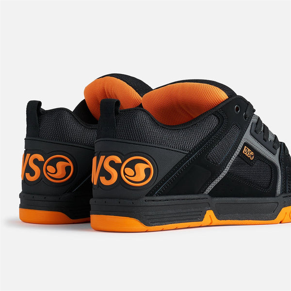 DVS Comanche Skate Shoes Black Charcoal Orange
