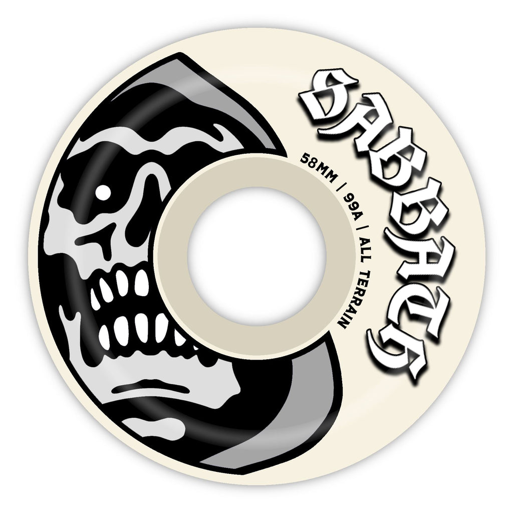 Sabbath Skateboard Wheels | Reaper | | 99A (Conical) White/Grey/Black