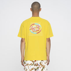 Santa Cruz T-Shirt Realm Dot T-Shirt - Gold - Skatewarehouse.co.uk