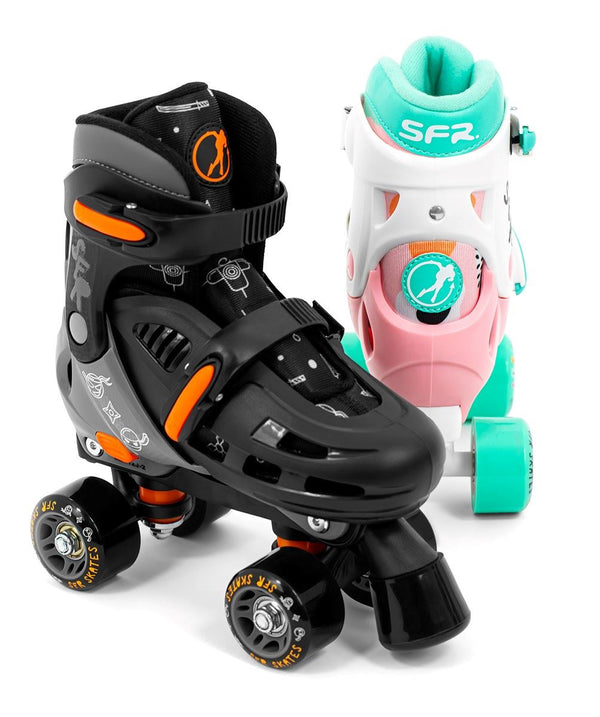 SFR Storm V Adjustable Children's Quad Roller Skates - Ninja - Skatewarehouse.co.uk