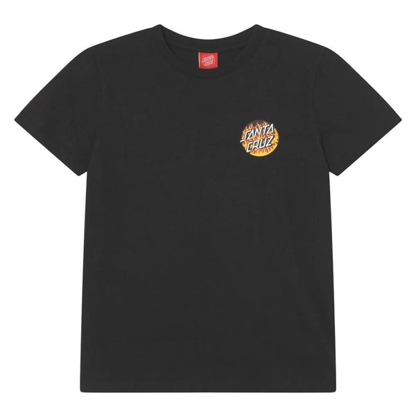 Santa Cruz Youth T-Shirt Youth Blaze Dot T-Shirt - Black - Skatewarehouse.co.uk