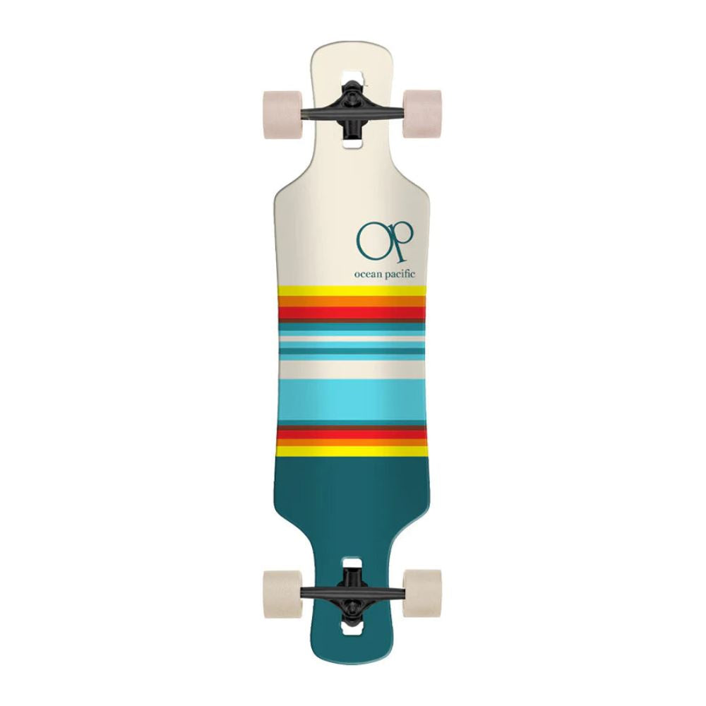 Ocean Pacific Swell Drop Through Longboard Off White / Teal 36" 9"