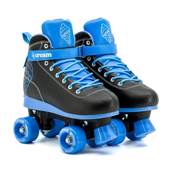 CREAM Scoop Quad Roller Skates, Adjustable - Vivid, Black / Blue