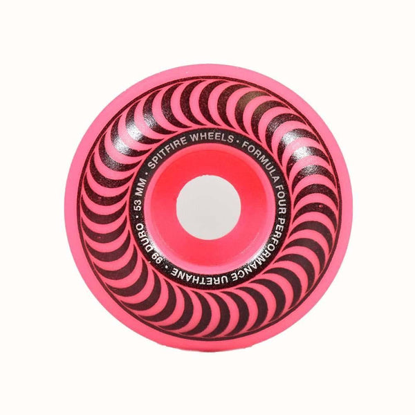 Spitfire Skateboard Wheels F4 99 Classics - Neon Pink - Skatewarehouse.co.uk