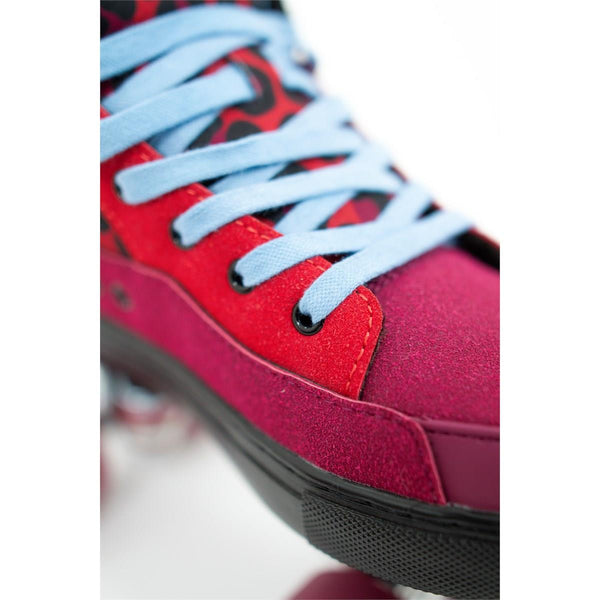 Rio Roller Beats Quad Skates - Red / Leopard