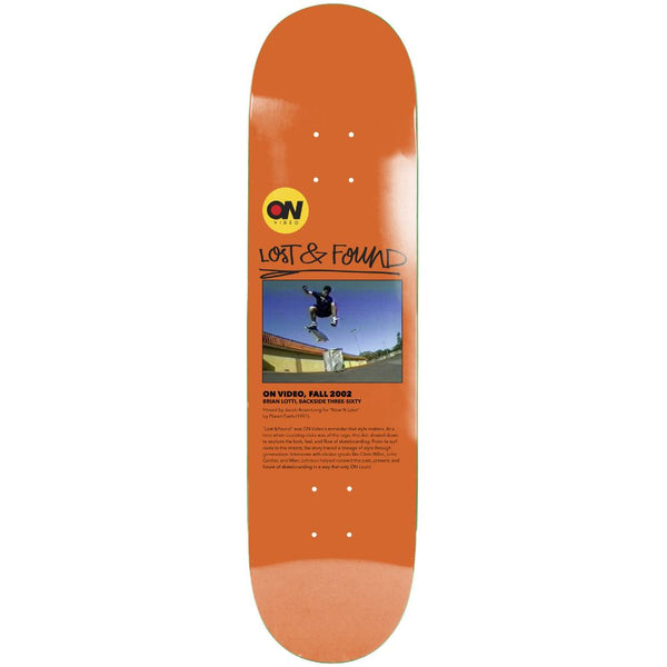 On Video Lost & Found EX7 Orange Skateboard Deck - 8.0