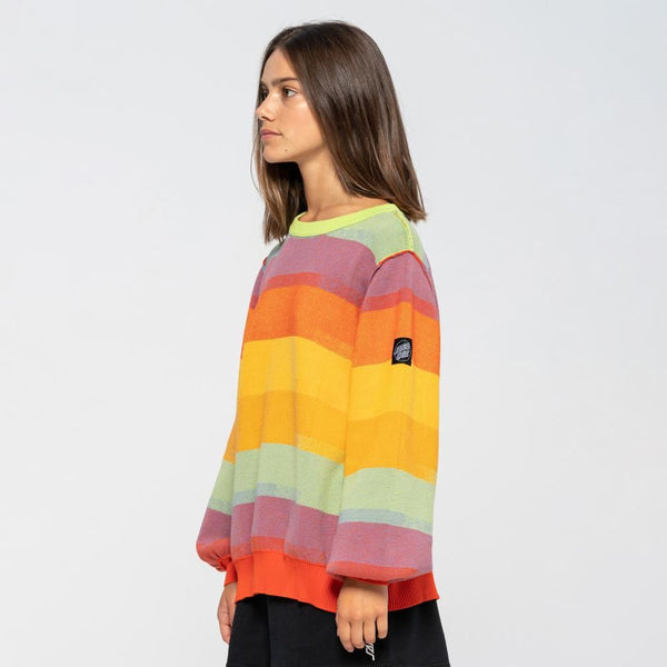 Santa Cruz Womens Crew Opus Rainbow Knit Crew - Multi - Skatewarehouse.co.uk