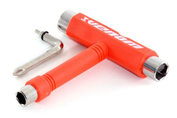 Venom Skateboards T Tool Red, Bearing Lubricant & Truck Rebuild Gift Pack - Skatewarehouse.co.uk
