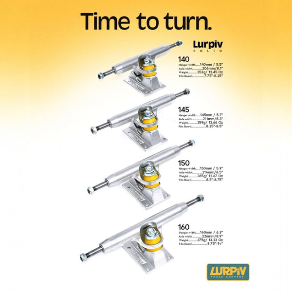 Lurpiv Lurpiv Solid Polished Pair Skateboard Trucks - 150