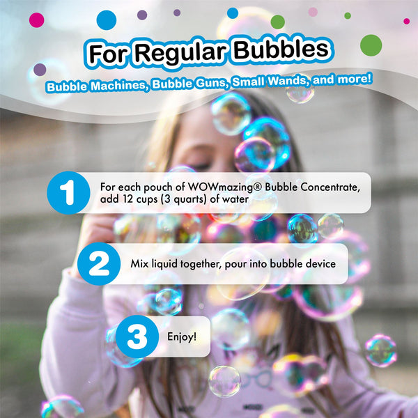 WOWMAZING Giant Bubble Concentrate Refill Kit Toy