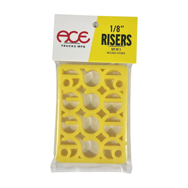 Ace Trucks Shims Riser Pads 1 / 8" Yellow Skateboard Hardware