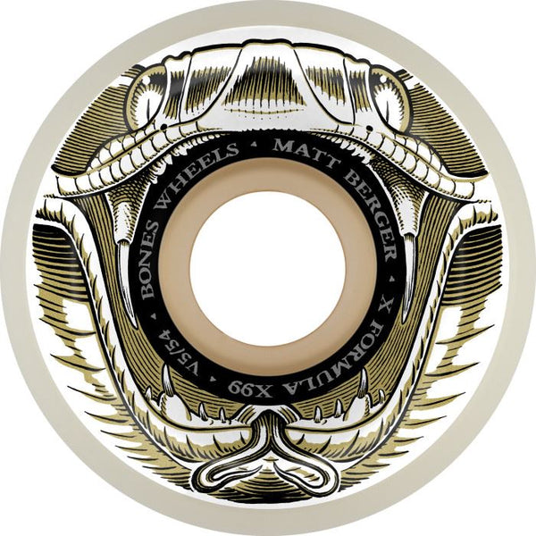 BONES Skateboard Wheels Berger 'Battlesnake' V5 Sidecut X-Formula 99A - Skatewarehouse.co.uk
