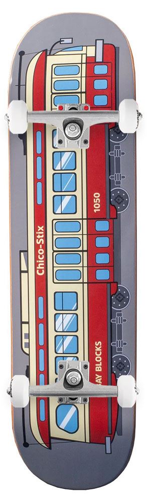 Chico Stix Bay Block SF Trolley x Venom Custom Complete Skateboard - 8.25"