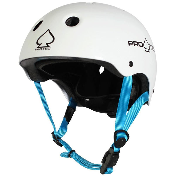 Pro-Tec Helmet JR Classic Fit Cert - Gloss White - Skatewarehouse.co.uk
