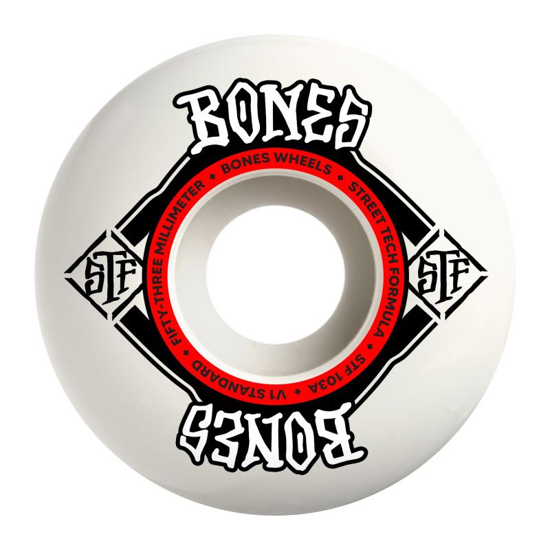 BONES Skateboard Wheels STF V4 Wide 103A - Skatewarehouse.co.uk