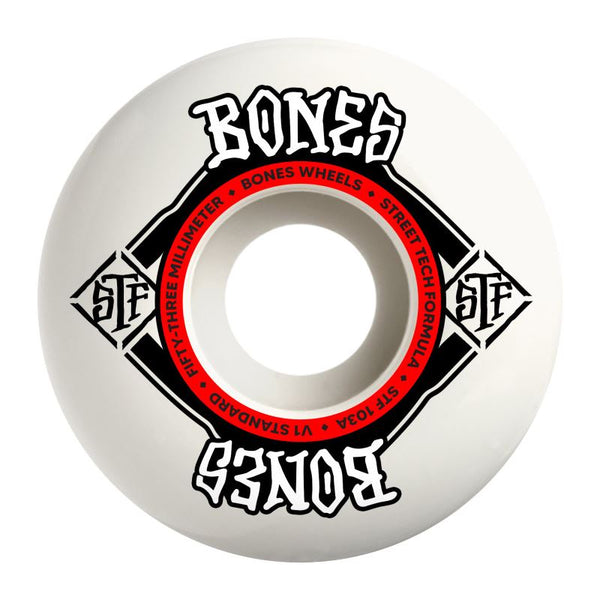 BONES Skateboard Wheels STF V4 Wide 103A - Skatewarehouse.co.uk