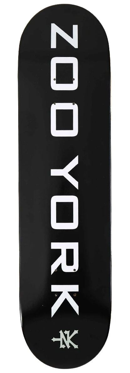 Zoo York OG 95 Logo Block Black / White / Grey Skateboard Deck - 8.0
