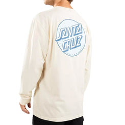 Santa Cruz Longsleeve T-Shirt Other Dot Stripe L/S Tee - Off White - Skatewarehouse.co.uk